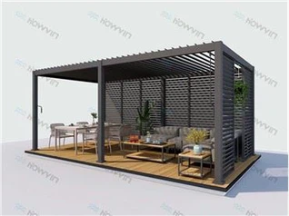 캐노피가있는 회색 Pergola